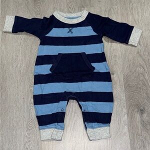Baby Gap Striped One Piece Romper Raglan Pocket